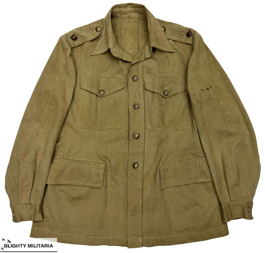 Original WW2 Scots Guards Officer's Khaki Drill Bush Jacket Tunic