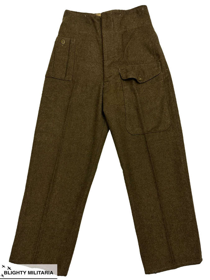 Original 1945 Pattern (Austerity) Battledress Trousers Size 30 x 28.5