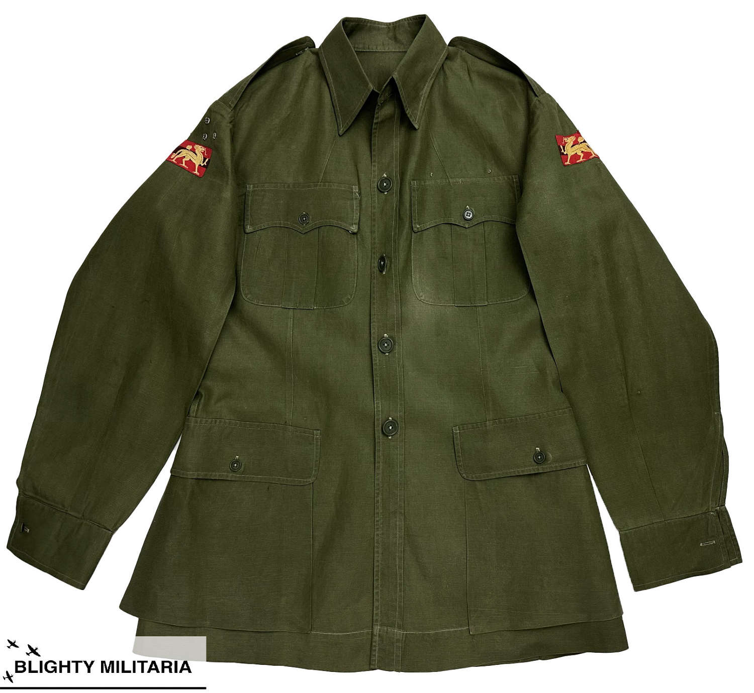 Original 1950s British Army Officer's Jungle Green Bush Jacket
