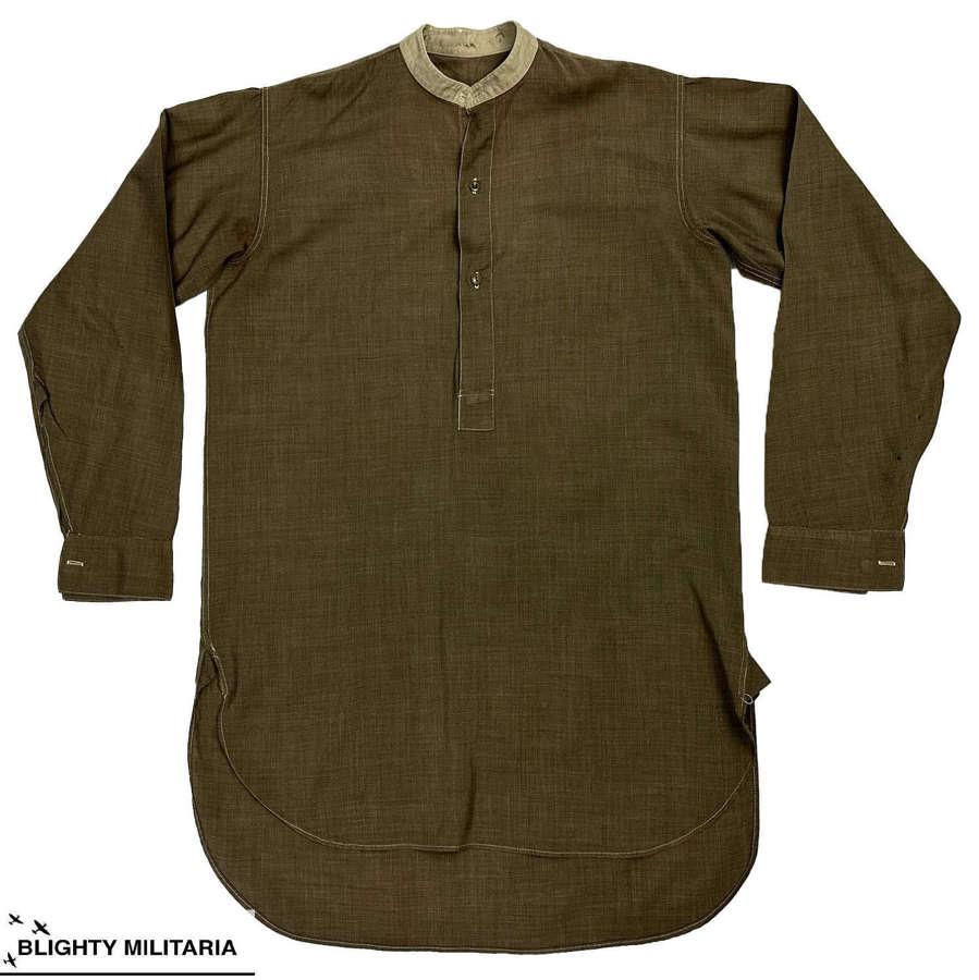 Original WW2 British Army Officer's Collarless Shirt by 'Rego'