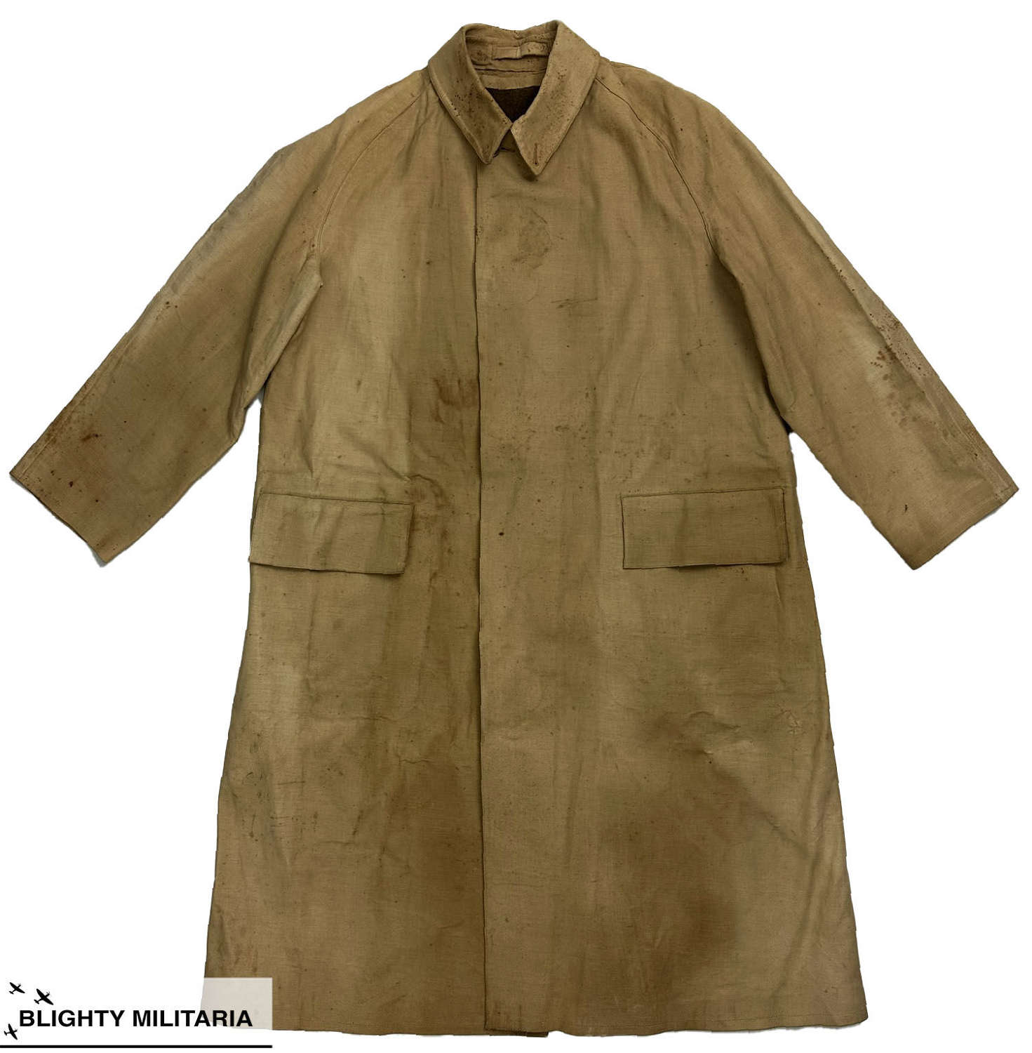 Original 1950s British Rubberised Raincoat Macintosh by 'Greengate'