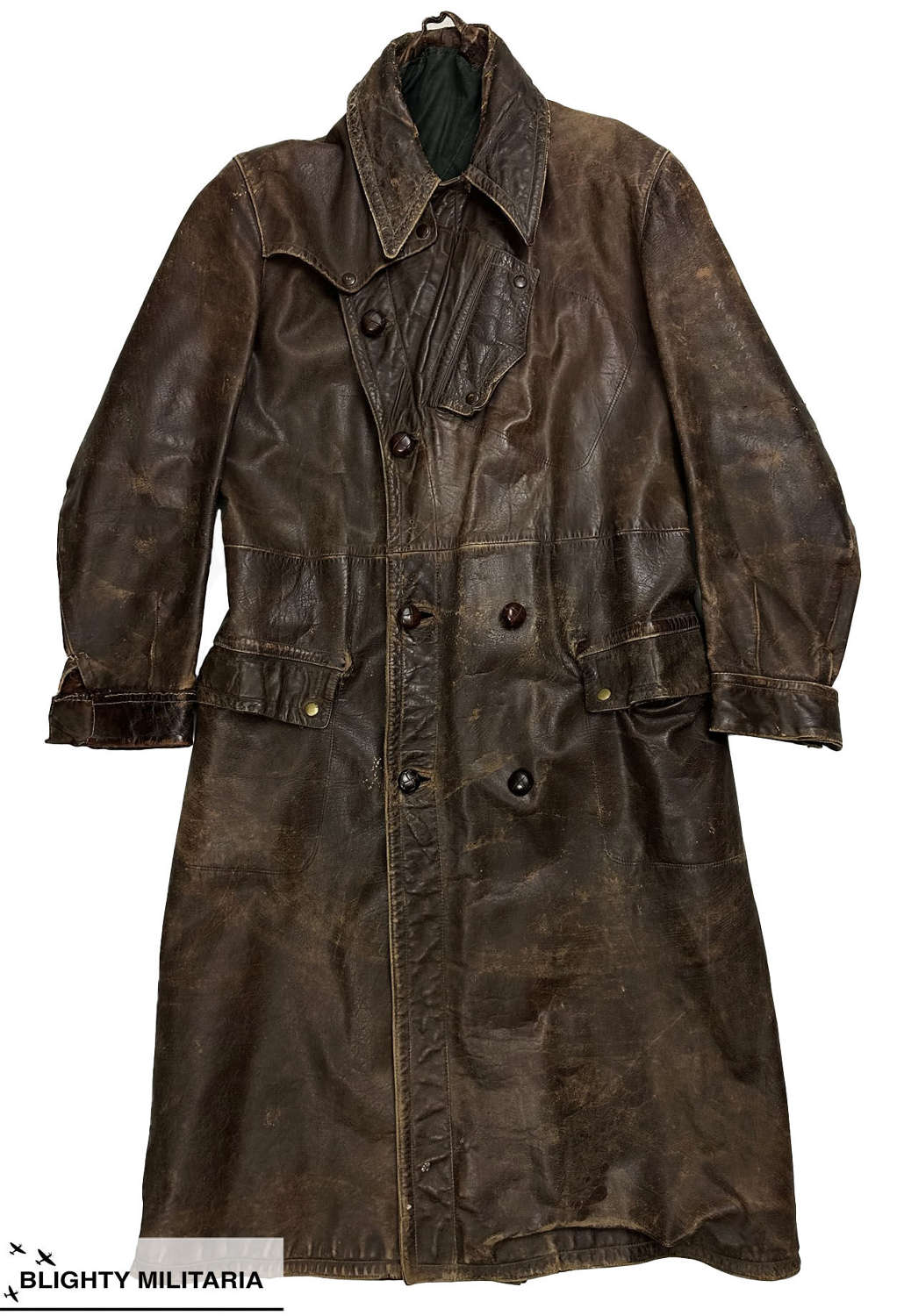 Original 1920s British Leather Motoring Coat