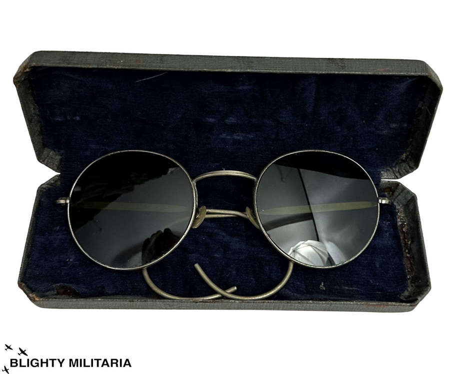 Original RAF MK VIII Anti Glare Spectacles Sunglasses + Case