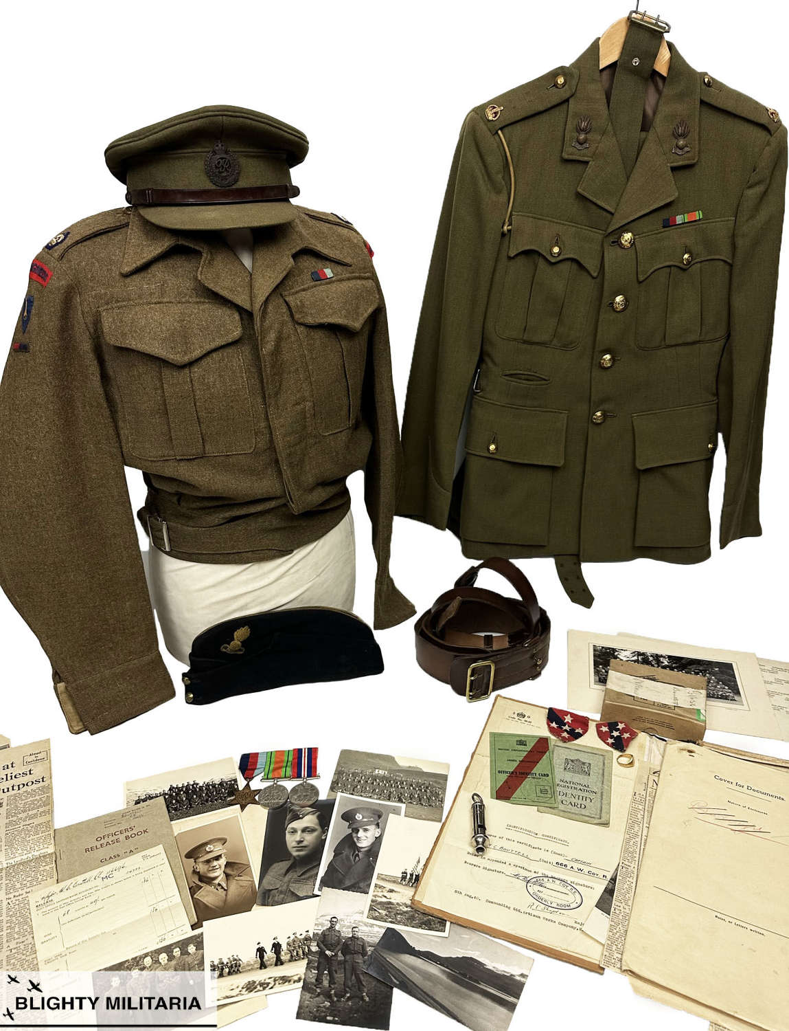Original WW2 Royal Engineers Majors Uniform Grouping