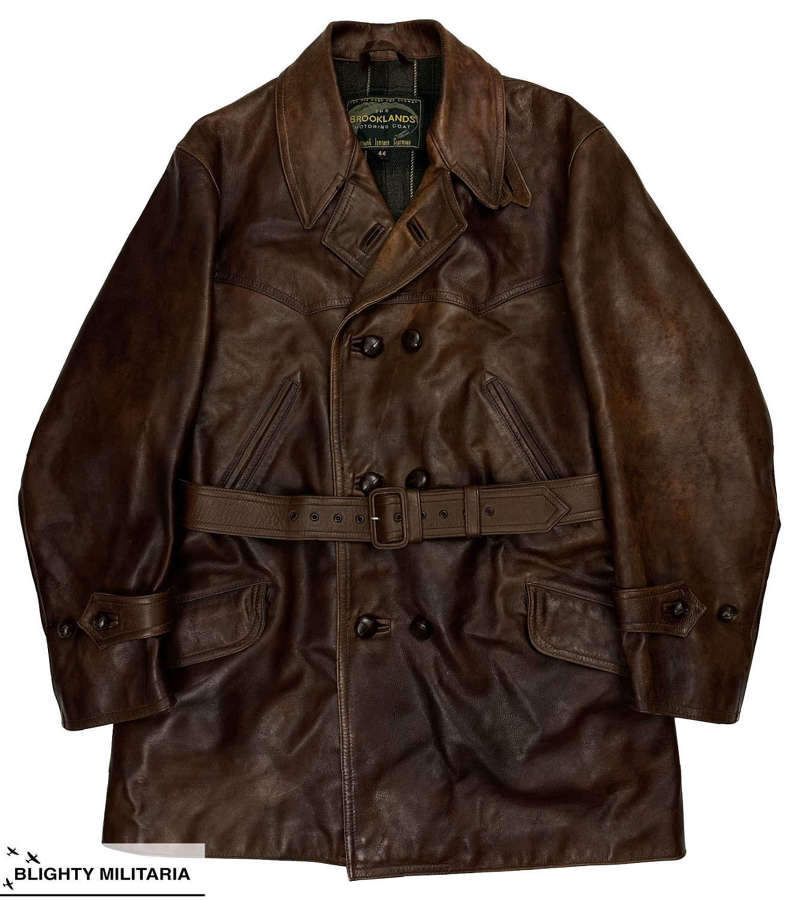 Eastman 'The Brooklands Motoring Coat' Leather Jacket - Size 44