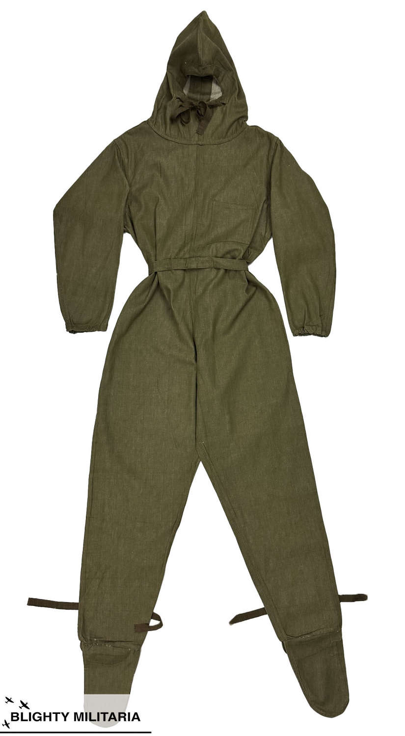 Original 1943 Dated British Military Denim Anti Louse Suit - Size 4