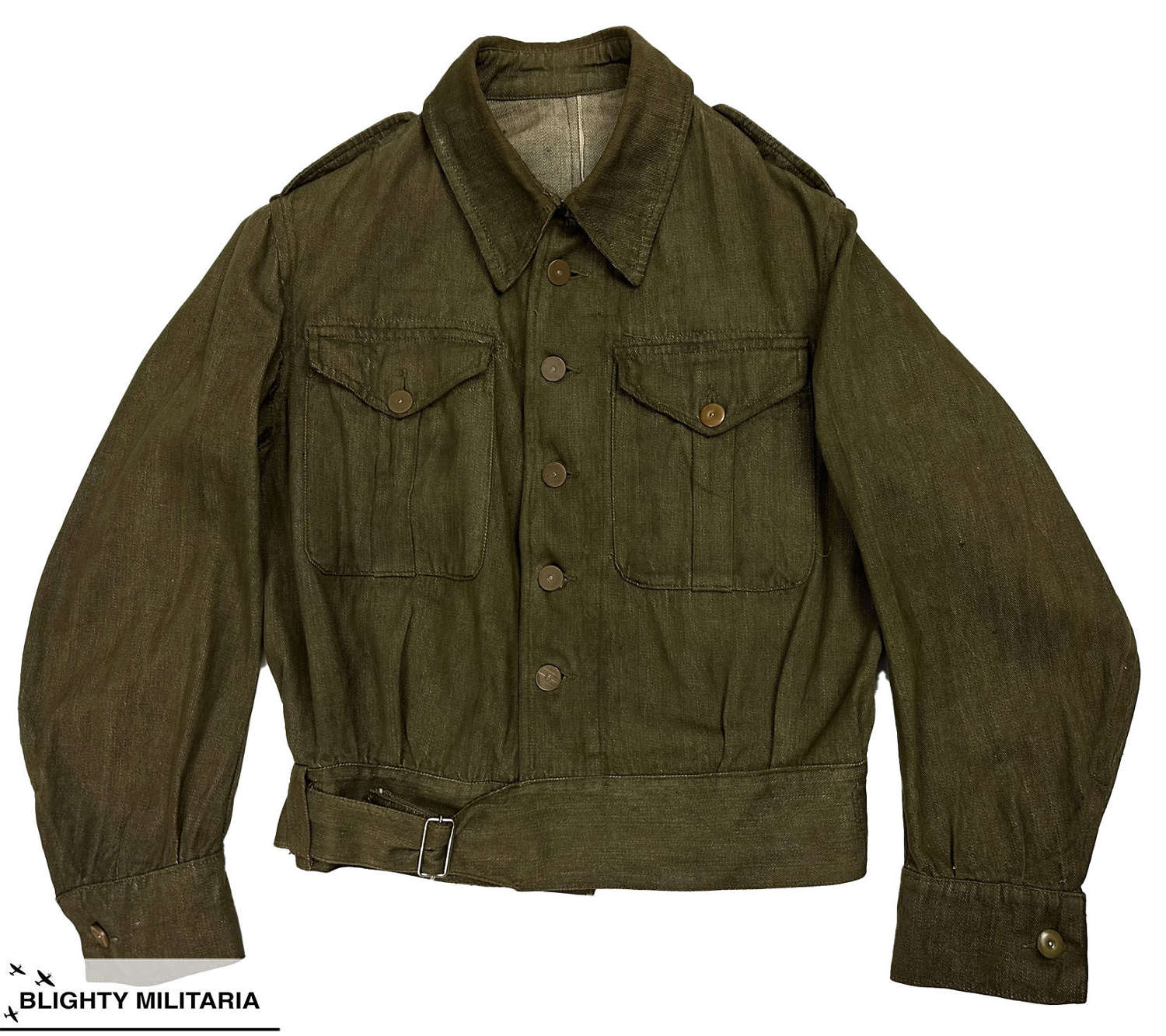 Original Early WW2 First Pattern Denim Battledress Blouse