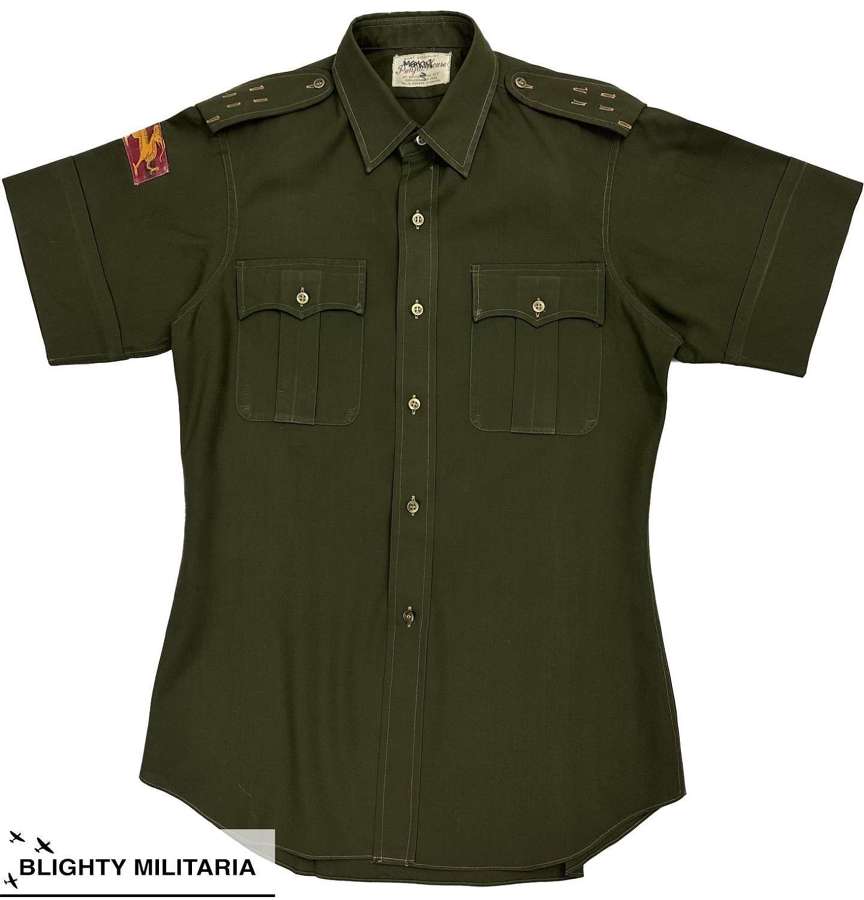 Original 1950s Hong Kong Made British Army Officer's JG Shirt