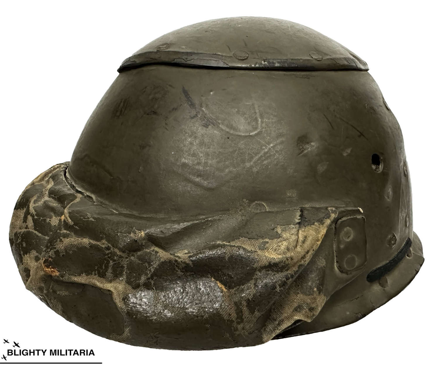 Original 1941 Dated British Army RAC Tank Crew Fibre Helmet