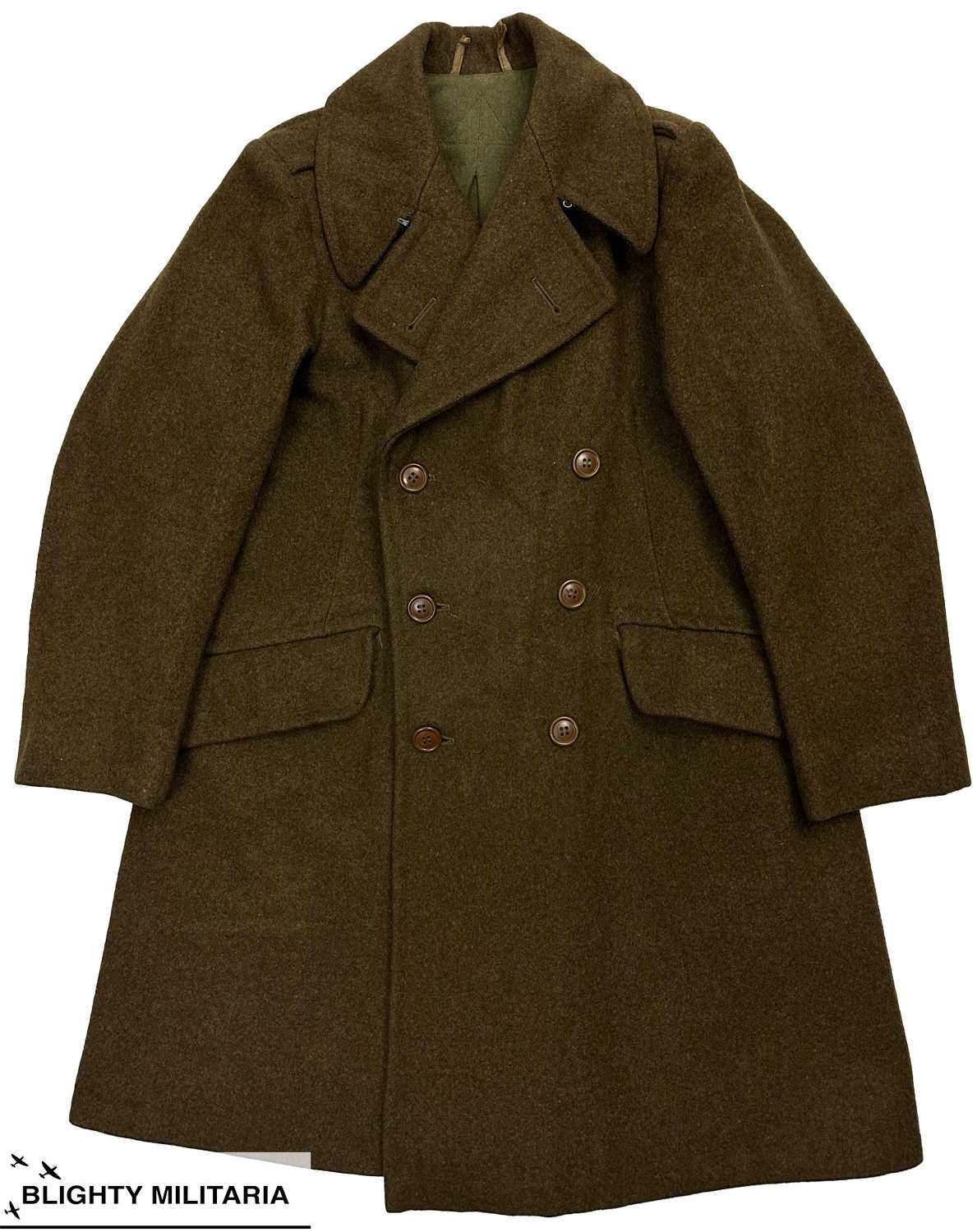 Original 1943 Dated American Made British Army War Aid Greatcoat