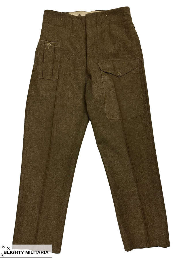 Original 1945 Dated British Army Battledress Trousers - Size 34x33