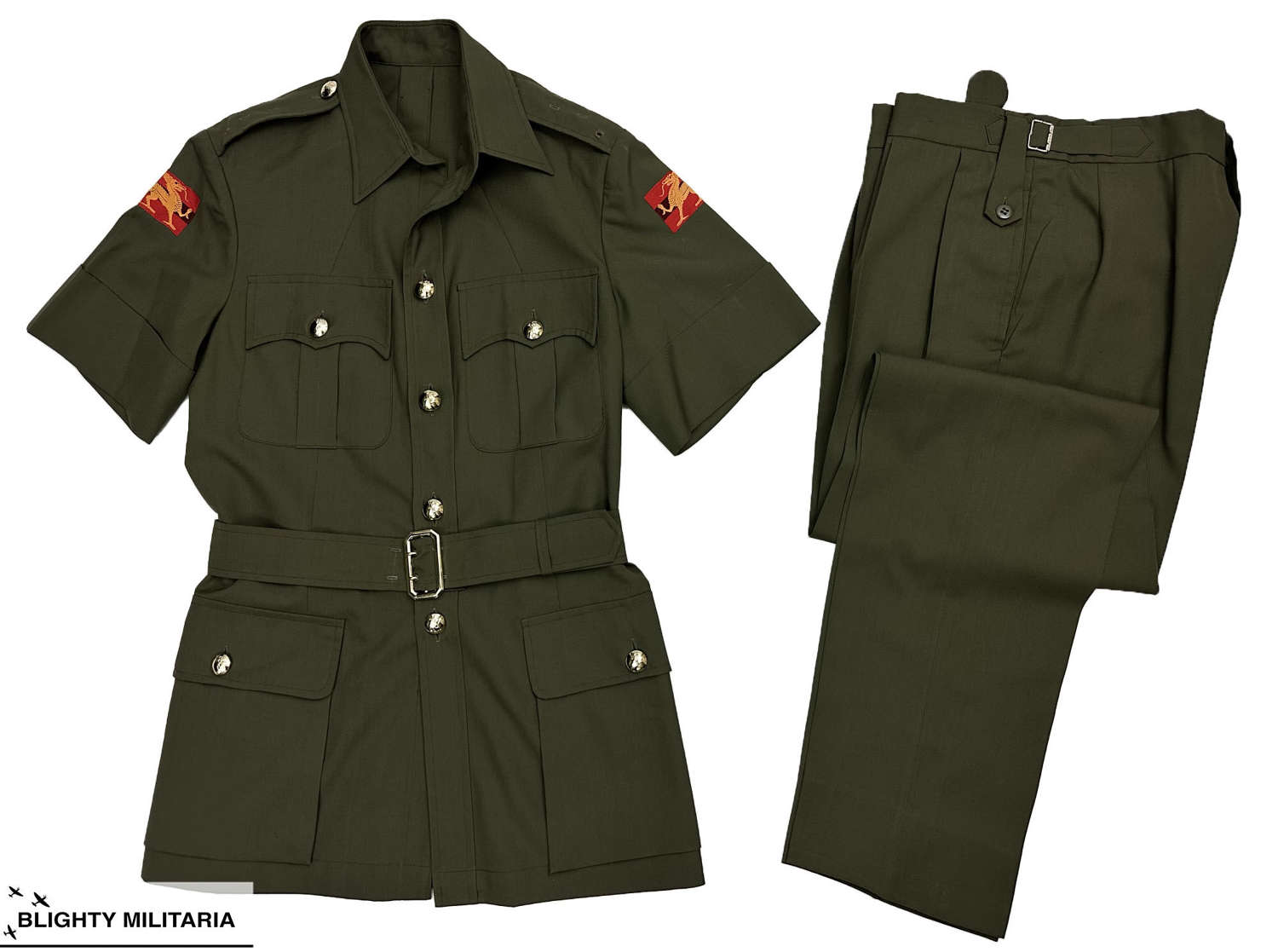 Original 1950s British Army Officer's Jungle Green Uniform