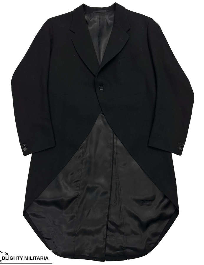 Original 1950s Men's Black Morning Coat - Size 38