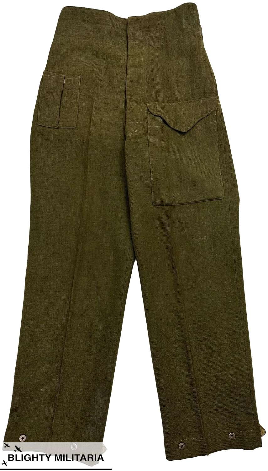 Original WW2 Canadian Battledress Trousers - Size 32 x 33