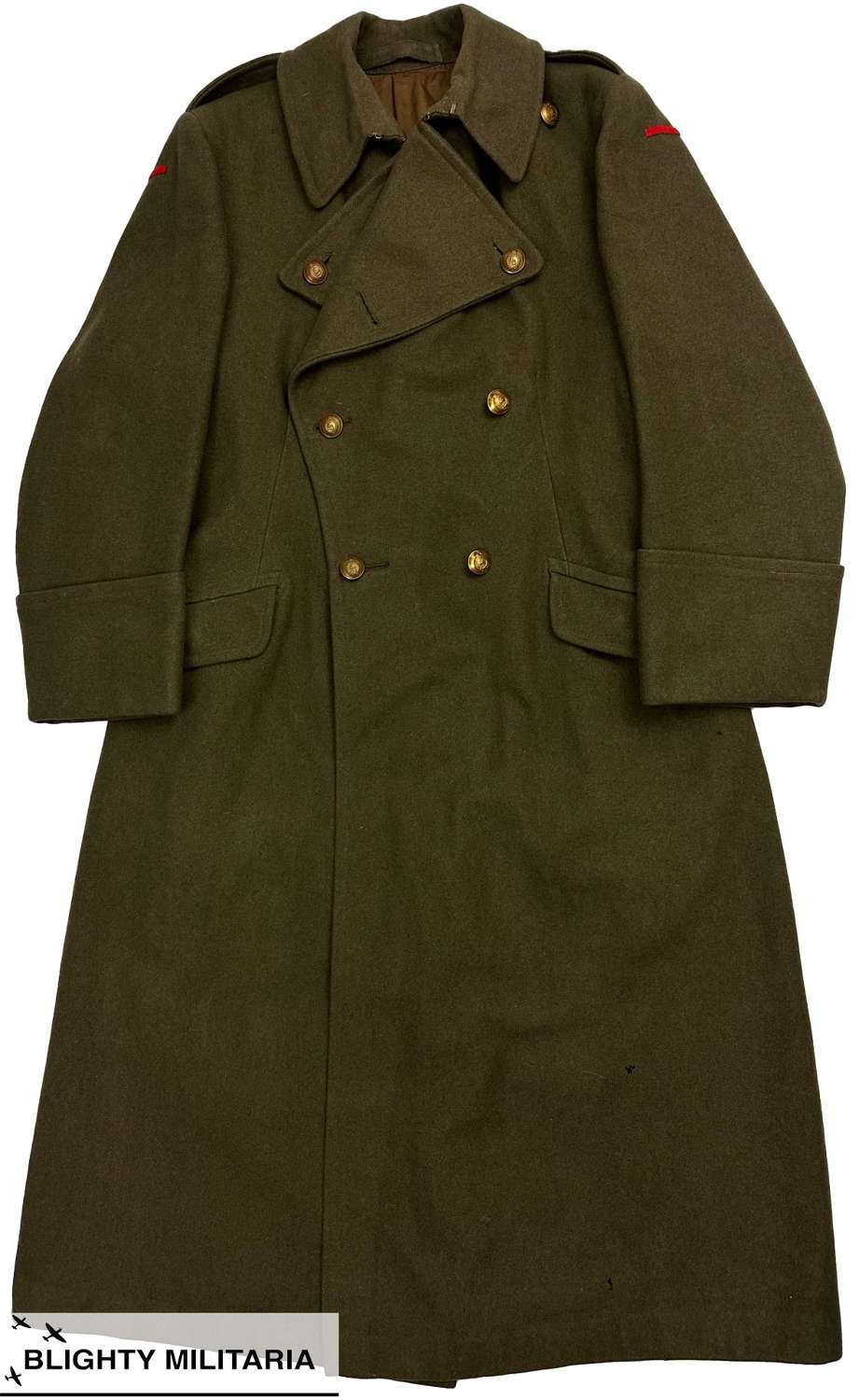 Original WW2 Royal Warwickshire Regiment Officer's Greatcoat