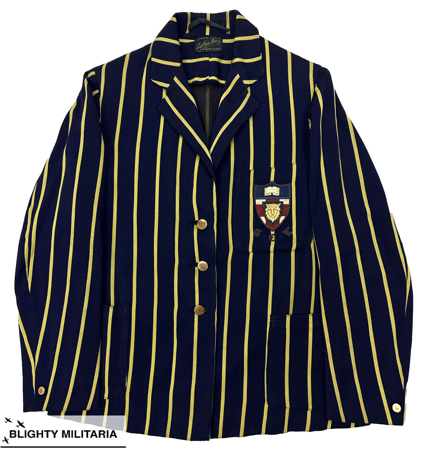 Original 1940s Women's Goldsmiths' College Striped Sports Blazer