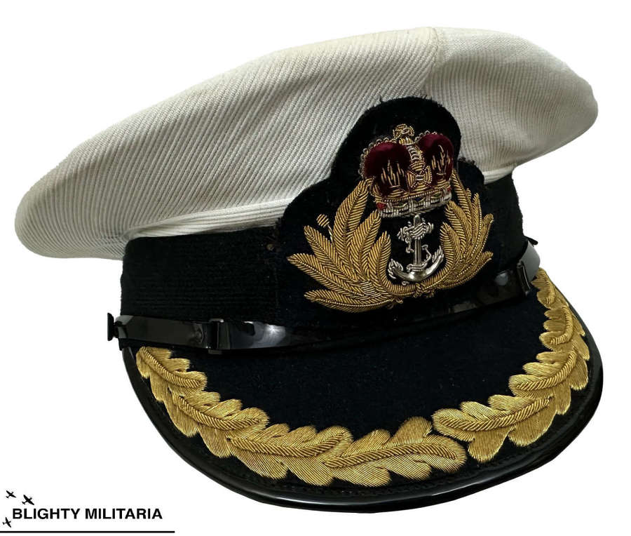 Original 1980s British Royal Navy Commander's Hat by 'Gieves & Hawkes'