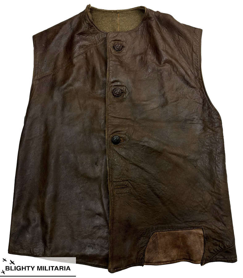 Scarce Original 1931 Dated British Army Leather Jerkin - Size 3