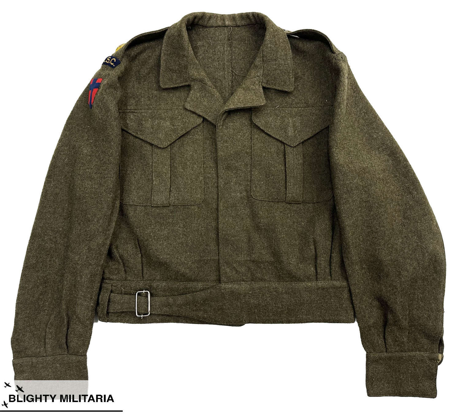 Original 1944 Dated Royal Army Service Corps Majors Battledress Blouse