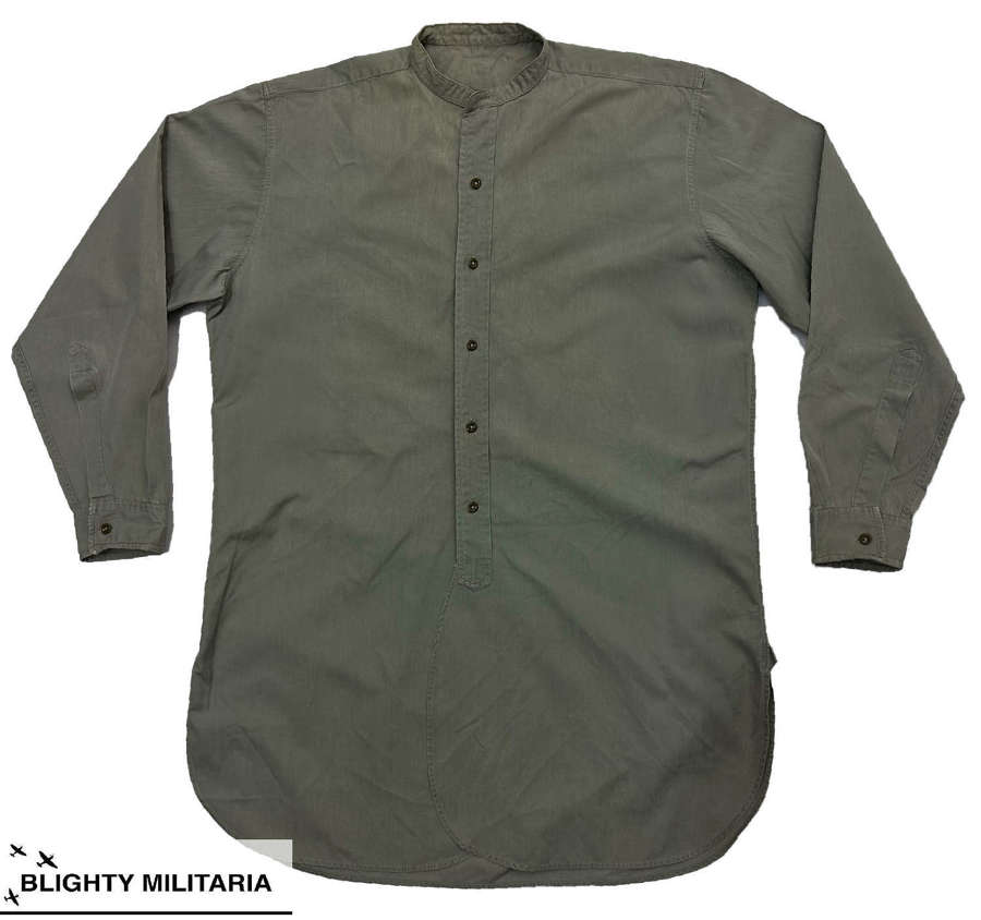 Original 1958 Dated British Army Officer's Poplin Collarless Shirt