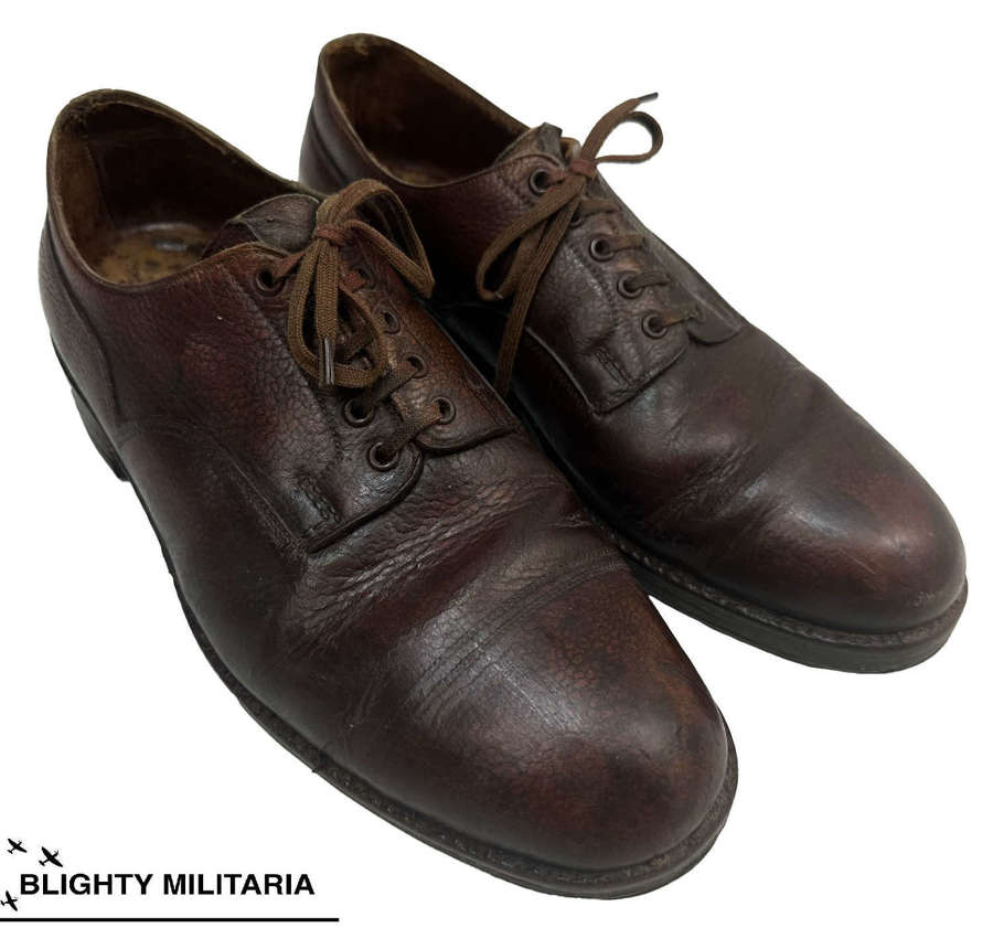 Original 1950s Men's Veldtschoen Brown Leather Shoes - Size 8