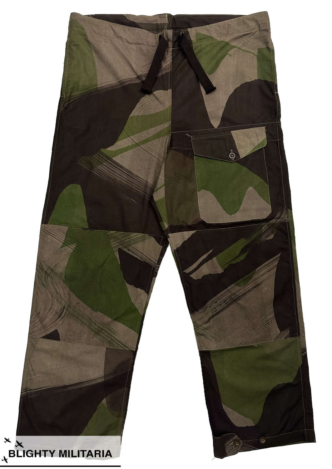 Original Deadstock British Army WW2 Camouflage Windproof Trousers - 5