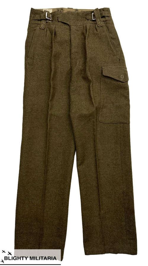 Original 1954 Dated British Army 1949 Pattern Battledress Trousers