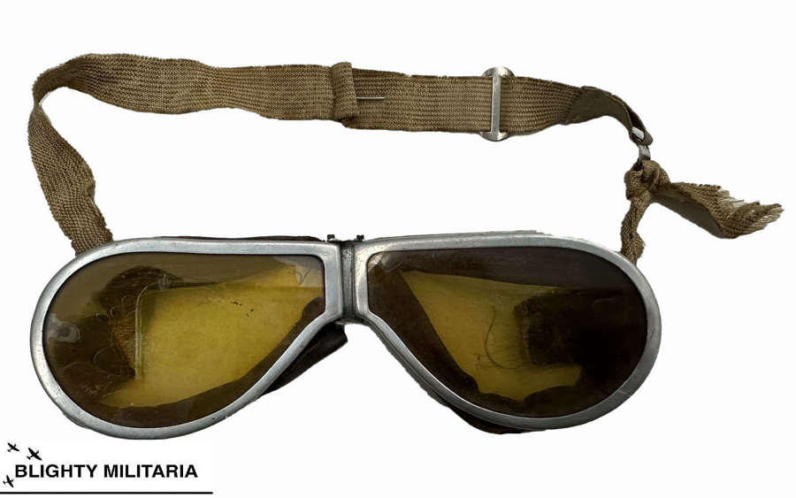 Original WW2 British Army MT Goggles - Yellow Lenses