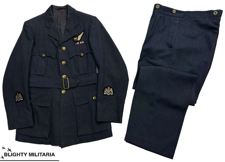 Original WW2 RAF Air Gunner Warrant Officers Service Dress Suit