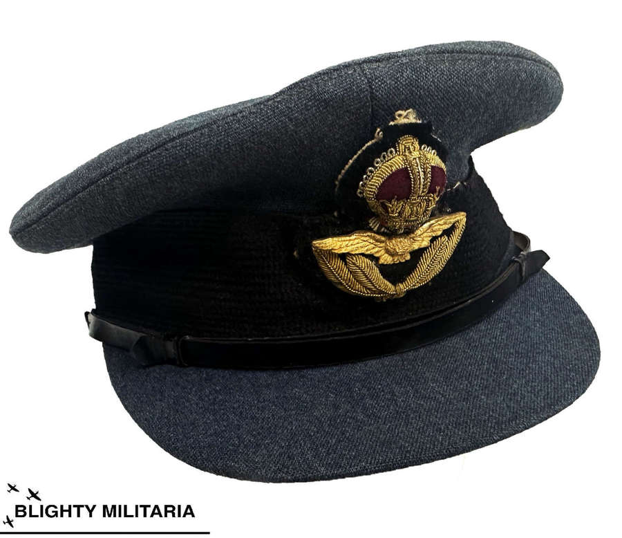 Stunning Original RAF Officers Peaked Cap by 'Christys' + Box