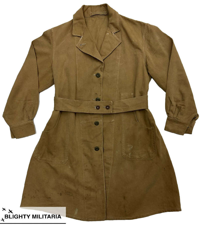Original 1944 Dated Women's Land Army 'Overalls Coat, Drill' - Size M