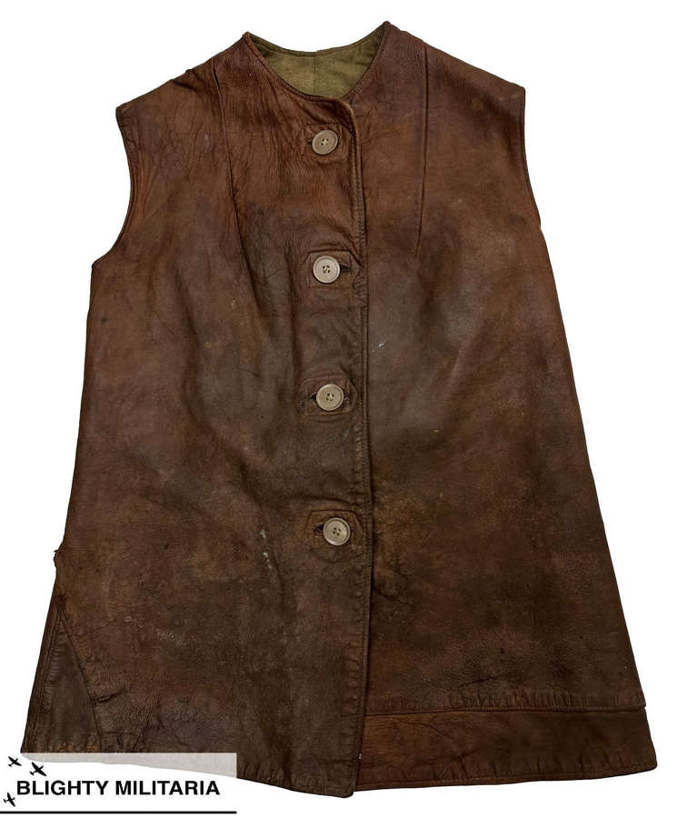Rare Original 1942 Dated ATS Leather Jerkin