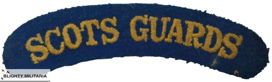 Original WW2 Period Scots Guards Shoulder Title