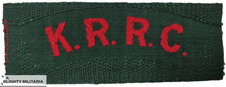 Original WW2 Dutch-Made KRRC Shoulder Title