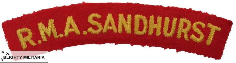Original Late 1940s RMA Sandhurst Should Title