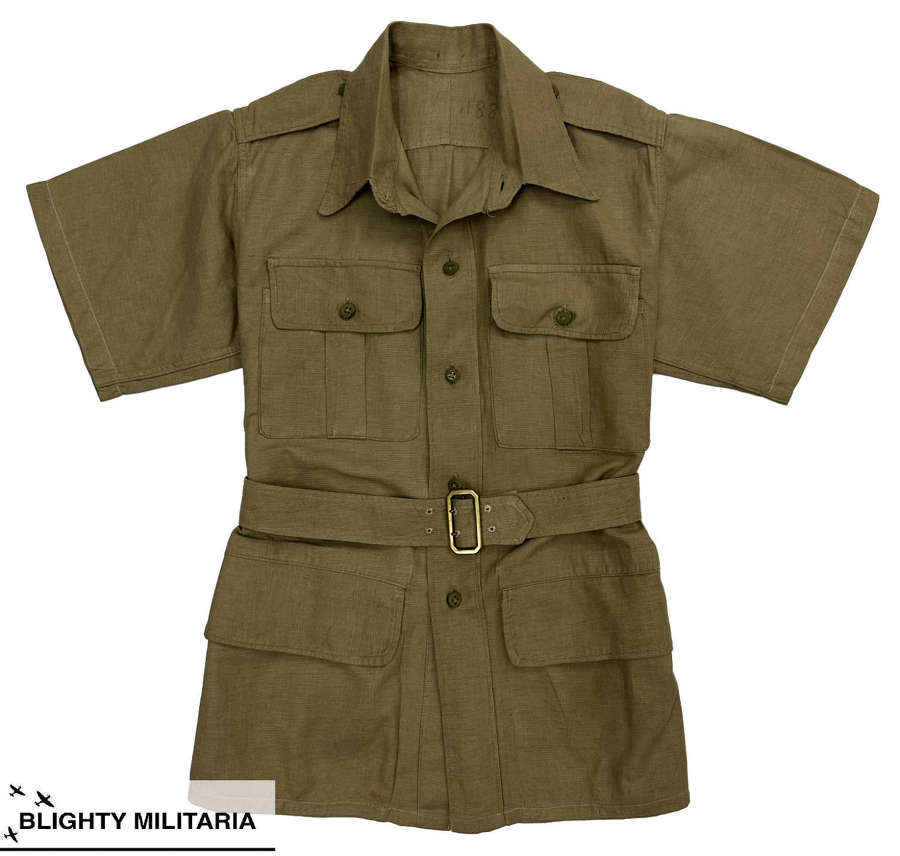 Original 1942 Dated British Army Aertex Bush Jacket
