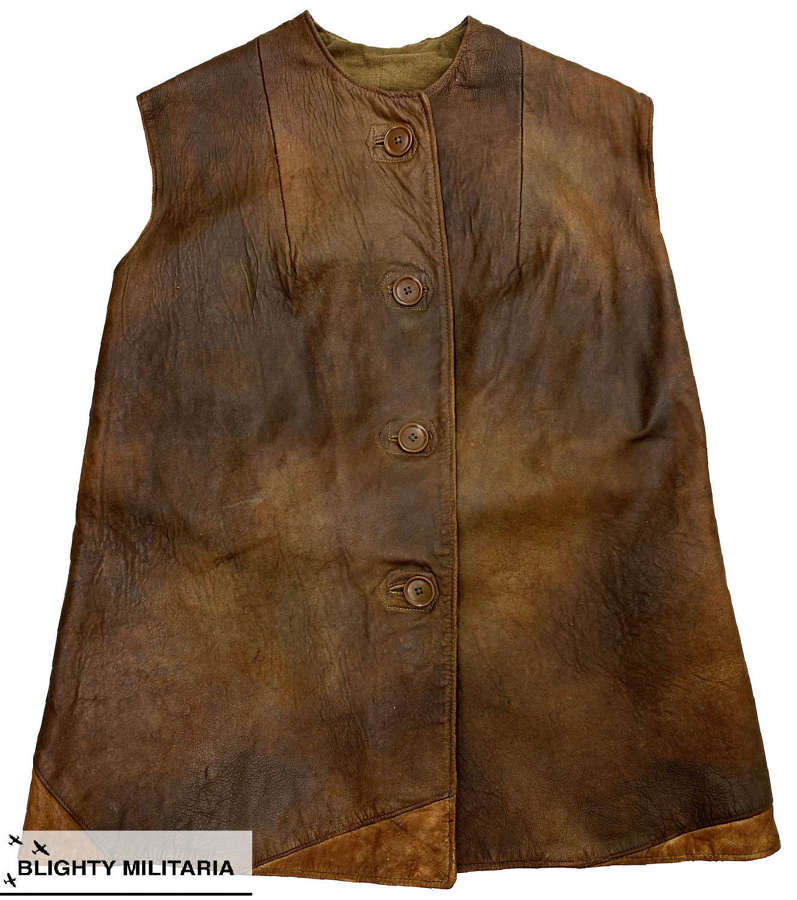 Rare Original 1942 Dated ATS Camouflage Leather Jerkin