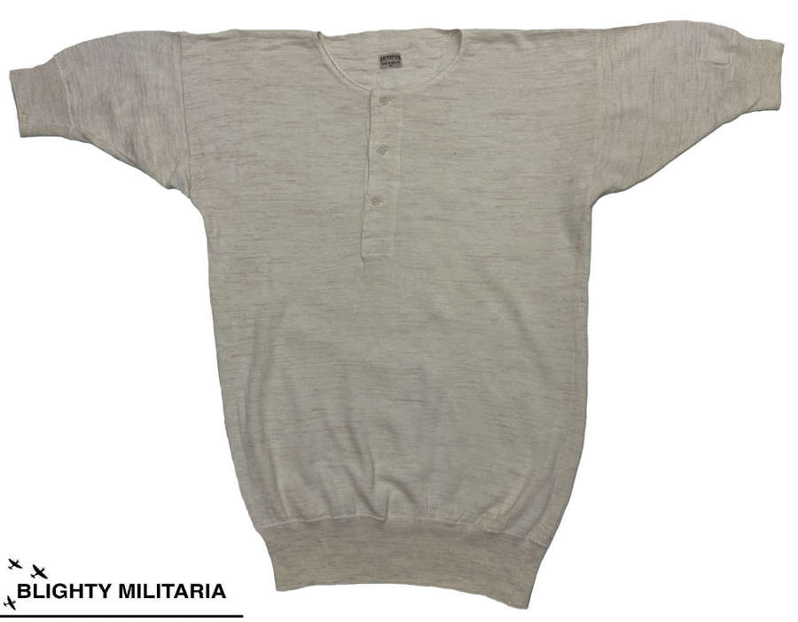 Original 1940s British CC41 Woollen Undershirt by 'Meridian' - Size 40