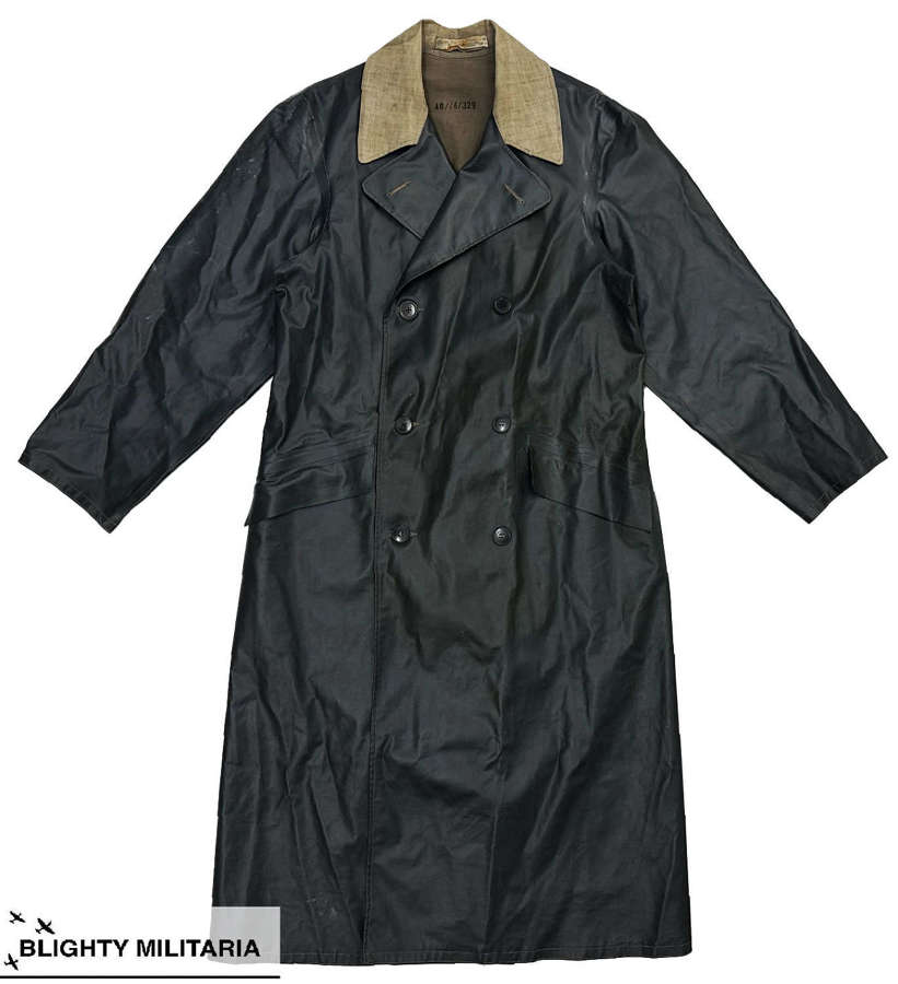Original 1950s GDR Rubberised Motorcyclists Raincoat - Size 38
