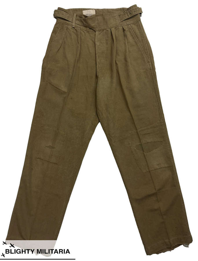 Original British Military 1950 Pattern Khaki Drill Trousers - Size 8