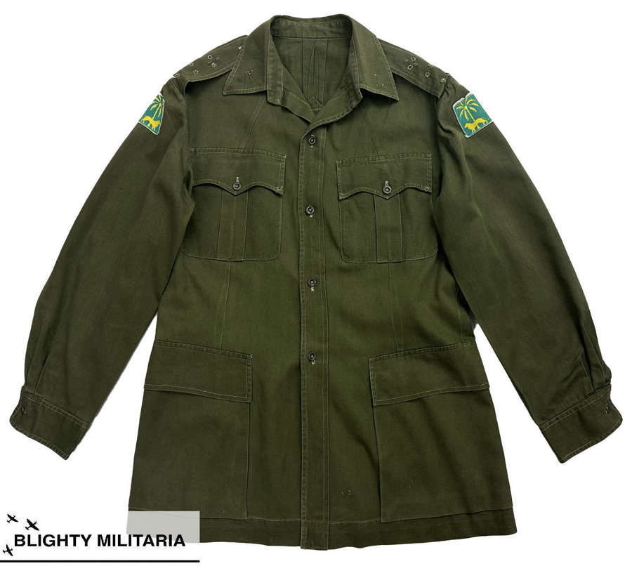 Original 1950s British Army Officer's Jungle Green Bush Jacket