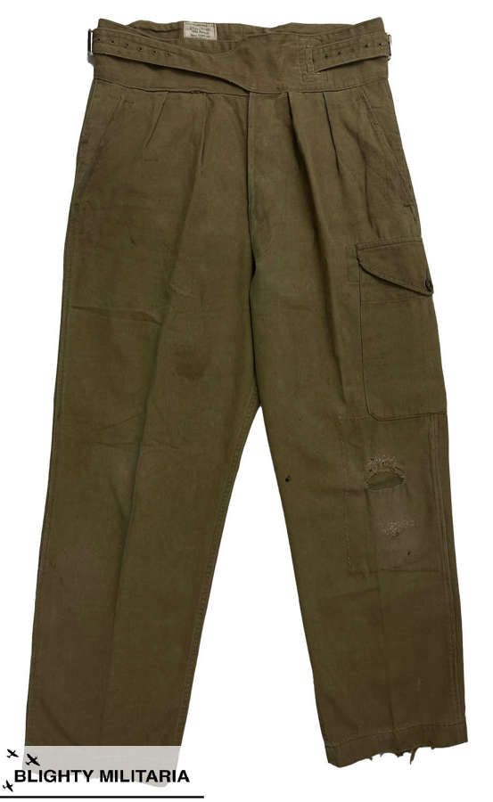 Original British Military 1950 Pattern Khaki Drill Trousers - Size 4