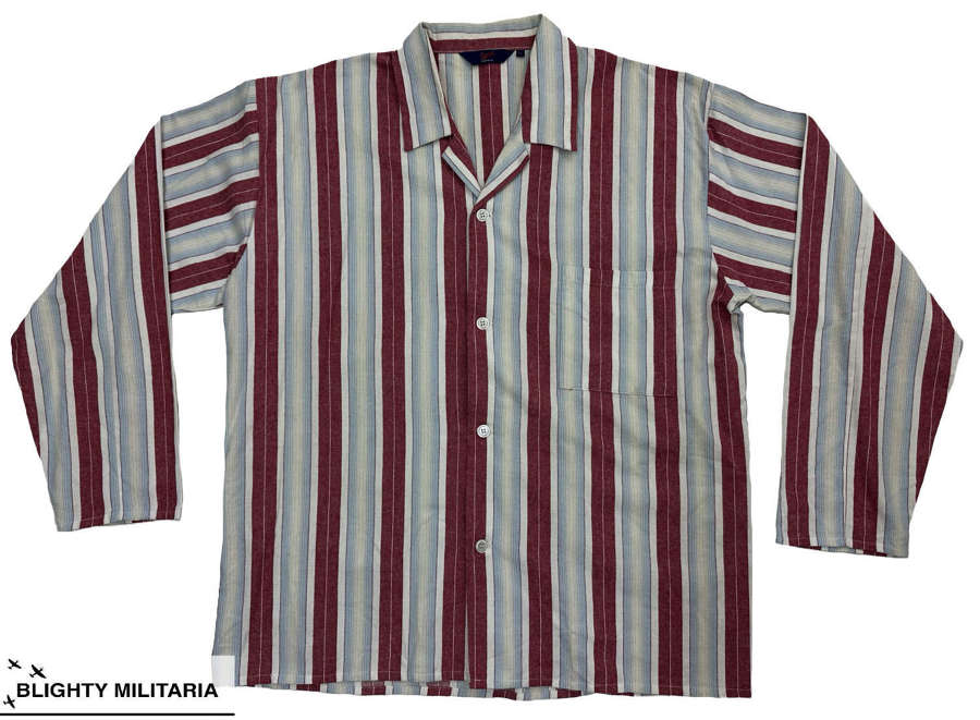 Original 1980s British Striped Pyjama Top by 'Somax' - Size XL