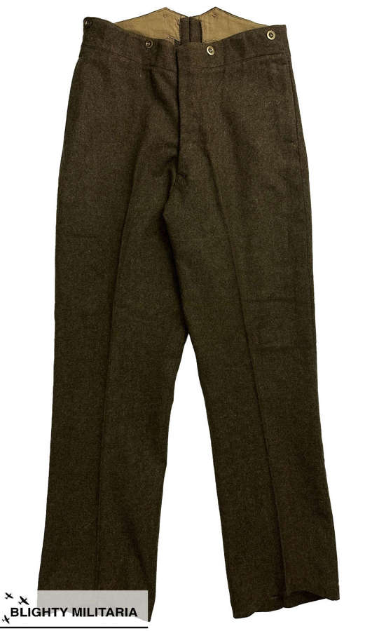 Original 1942 Dated British Army 1922 Pattern Service Dress Trousers